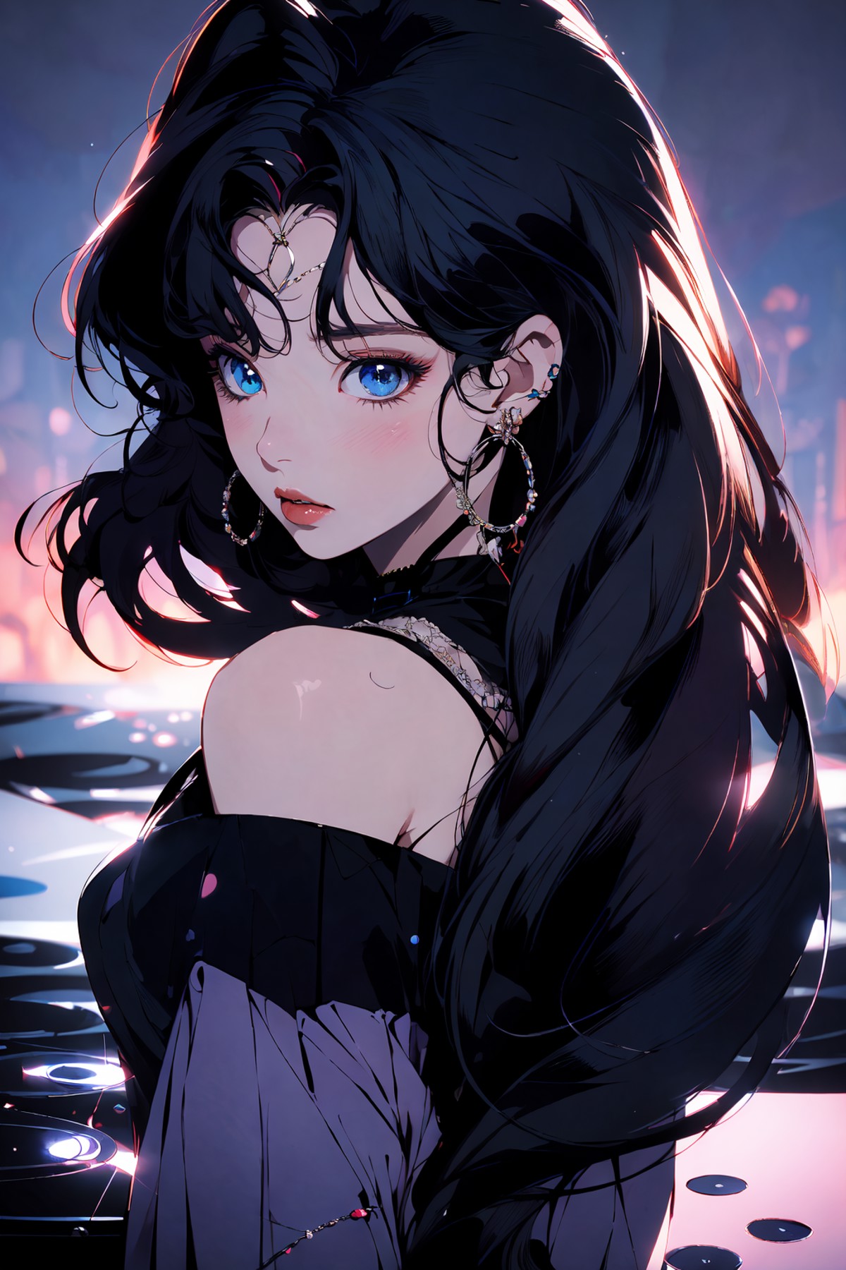 19038-1757915817-(masterpiece_1.2), best quality,PIXIV, _1girl, solo, black hair, jewelry, long hair, earrings, blue eyes, choker, looking at vie.png
